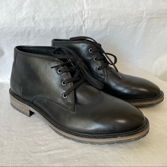 Andrew Marc Black Leather Chukka Boots main image 10